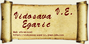 Vidosava Egarić vizit kartica